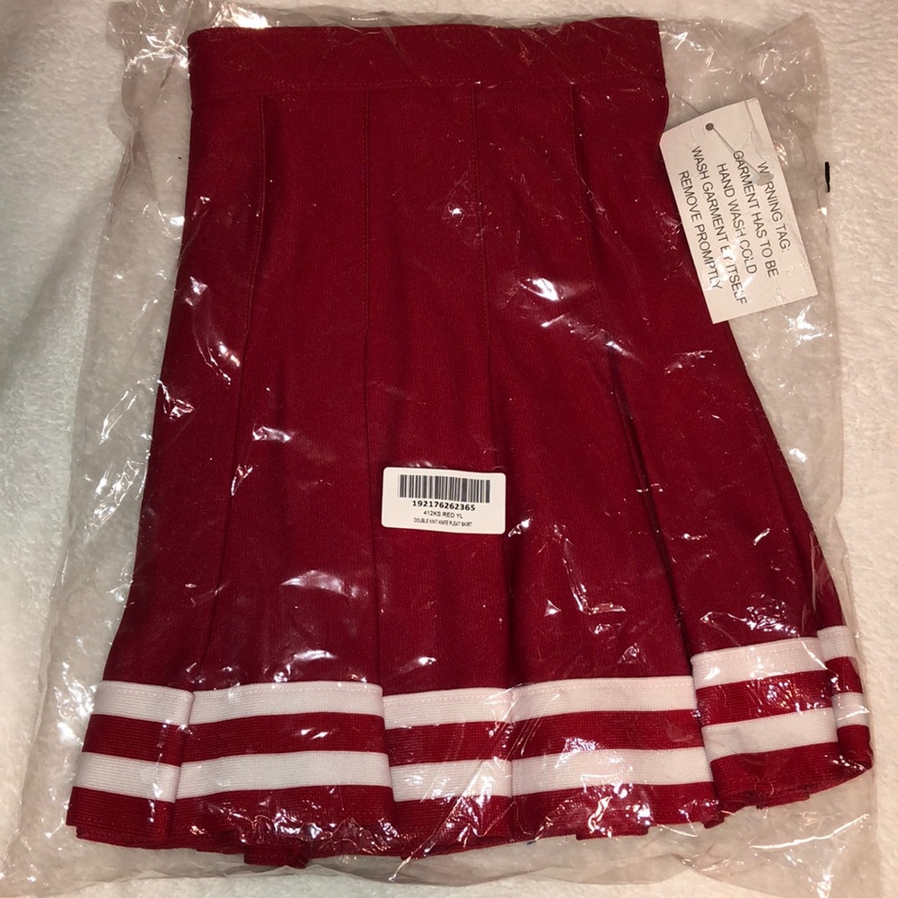 red classic cheer skirt